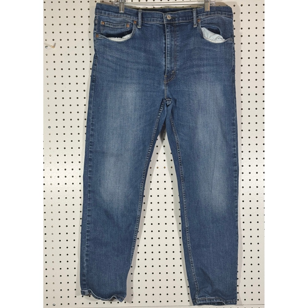 Levis 502 Regular Taper Fit Jeans Mens 40x32 Blue Stretch Denim 29507-0053
